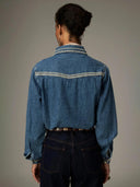Geborduurde denim blouse zach