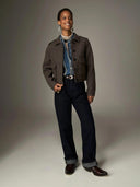 Geborduurde denim blouse zach