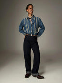 Geborduurde denim blouse zach