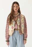 Gilet met borduursel kansas vest