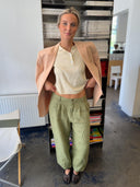 Groene pantalon met embroidery Otto