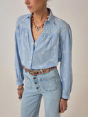 Lichtblauwe blouse sunny james