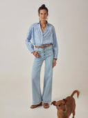 Lichtblauwe blouse sunny james