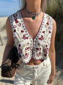Geborduurd gilet freak folk lola