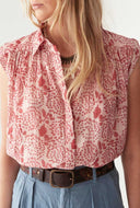 Roze mouwloze blouse lea