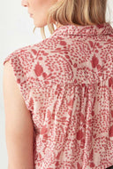 Roze mouwloze blouse lea