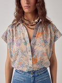 Multigekleurde blouse maui pua