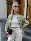 Groene field jacket noa
