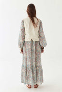Embroidered gilet delphine