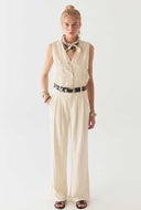 Embroidered gilet delphine