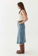 Embroidered gilet delphine