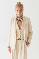 Embroidered gilet delphine