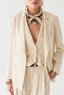 Embroidered gilet delphine
