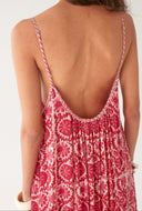 Rode maxi jurk valeria