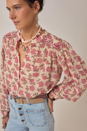 Roze blouse met print lennox
