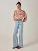 Roze blouse met print lennox