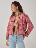 Roze gewatteerde jacket sujata