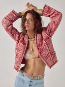 Roze gewatteerde jacket sujata