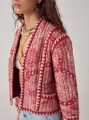 Roze gewatteerde jacket sujata