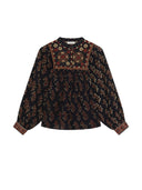 Blouse scarlet black coffee