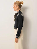 Zwarte blouse met embroidery charro