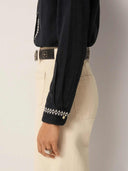 Zwarte blouse met embroidery charro