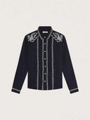 Zwarte blouse met embroidery charro