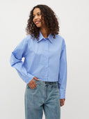 Blauwe geruite blouse emele-m ultramarine