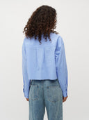 Blauwe geruite blouse emele-m ultramarine