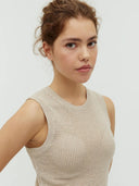 Gebreide mouwloze top callis-m