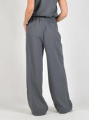 Blauwe linnen pantalon asaka-m