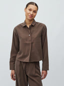 Bruine blouse elio-m