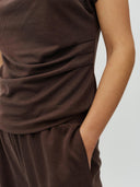 Donkerbruin getailleerd t-shirt banky-m