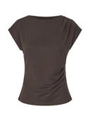 Donkerbruin getailleerd t-shirt banky-m