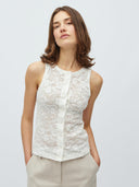 Creme kanten top raylan-m