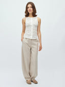 Creme kanten top raylan-m