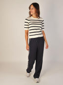Donker blauw gestreepte top carla-m