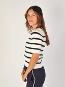 Donker blauw gestreepte top carla-m