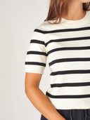 Donker blauw gestreepte top carla-m