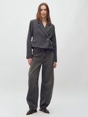 Donker grijze barrel jeans barina-m