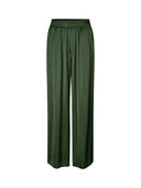 Donker groene satijnen broek asaka-m pine