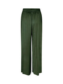 Donker groene satijnen broek asaka-m pine