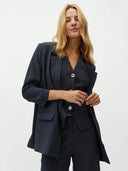 Donkerblauwe blazer dravina-m