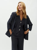 Donkerblauwe blazer dravina-m