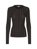 Donkerbruin gebreide longsleeve tourbonna-m