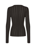 Donkerbruin gebreide longsleeve tourbonna-m