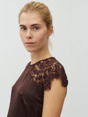 Donkerbruine midi jurk gwendi-m
