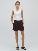 Beige linnen short cristiana-m
