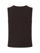 Donkerbruine gebreide top merac v-m