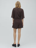 Donkerbruine playsuit met overslag dura-m